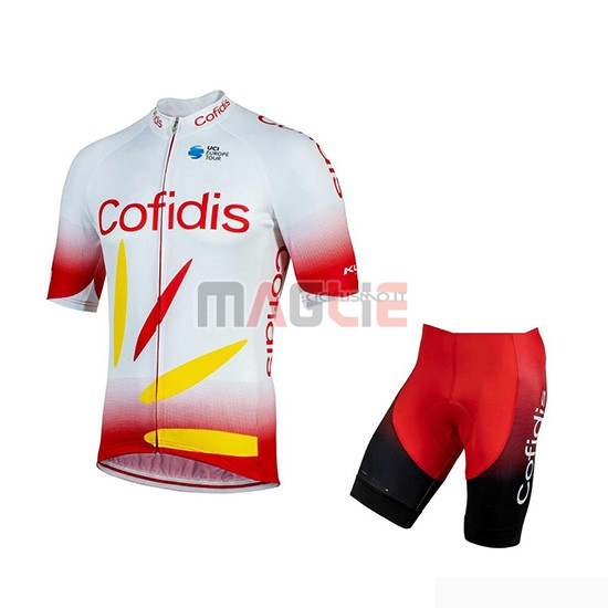 Maglia Cofidis Manica Corta 2019 Rosso Bianco